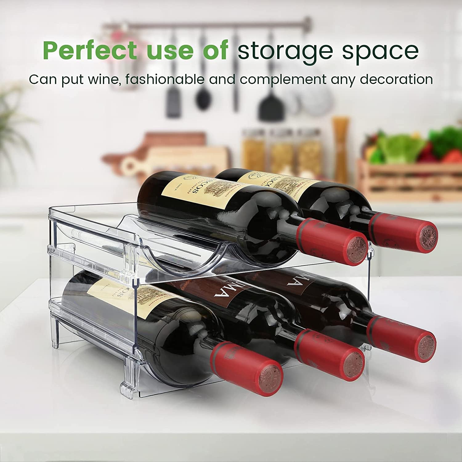  Stackable Water Bottle Storage Rack