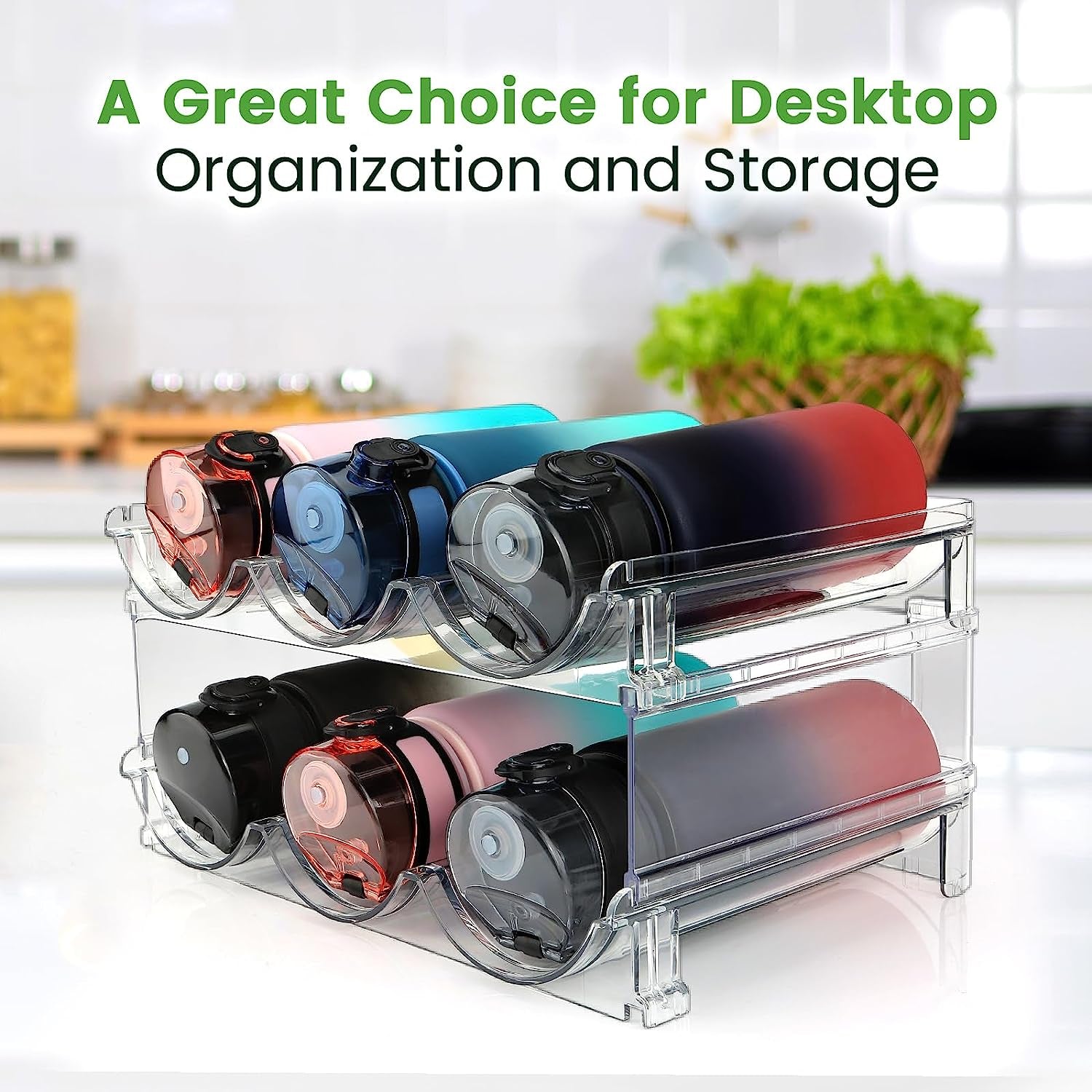  Stackable Water Bottle Storage Rack