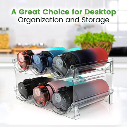  Stackable Water Bottle Storage Rack