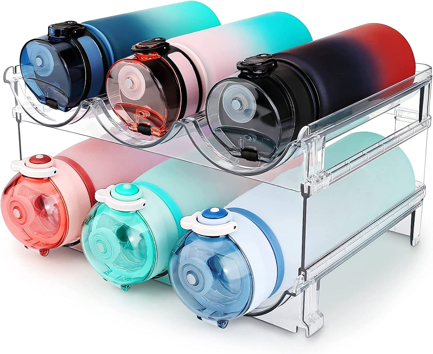  Stackable Water Bottle Storage Rack