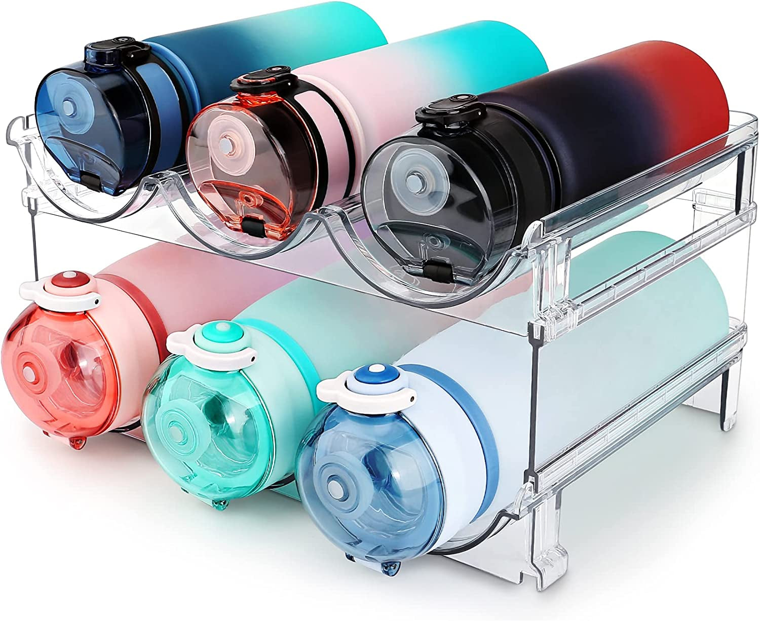  Stackable Water Bottle Storage Rack