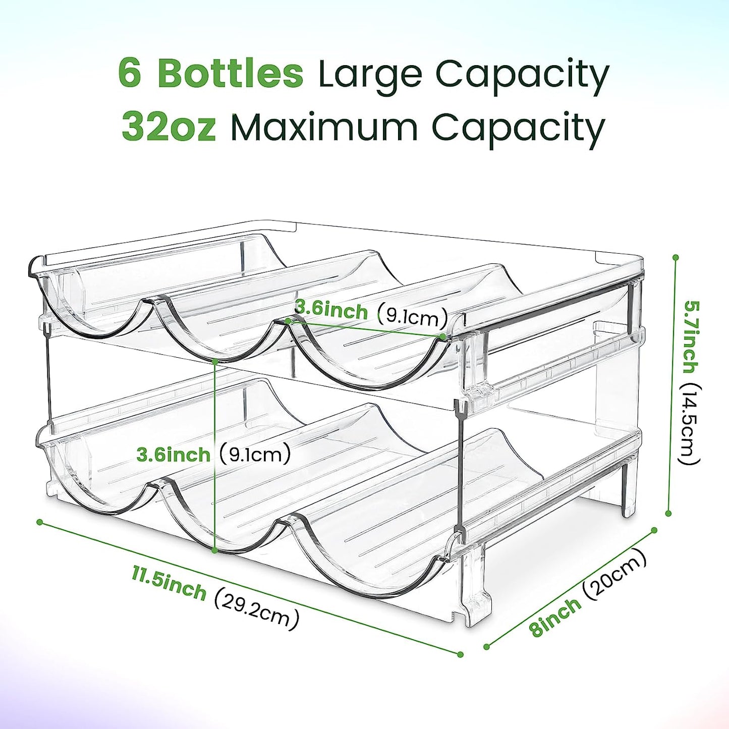  Stackable Water Bottle Storage Rack
