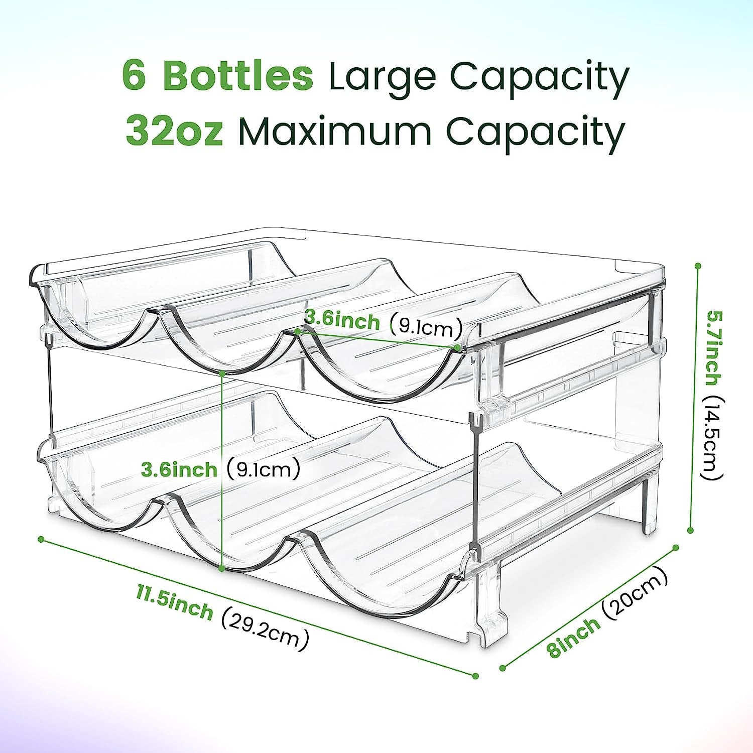  Stackable Water Bottle Storage Rack